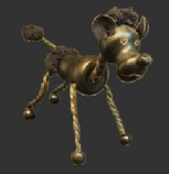 Holzfigur-Königspudel